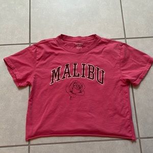 Womens pink crop t-shirt